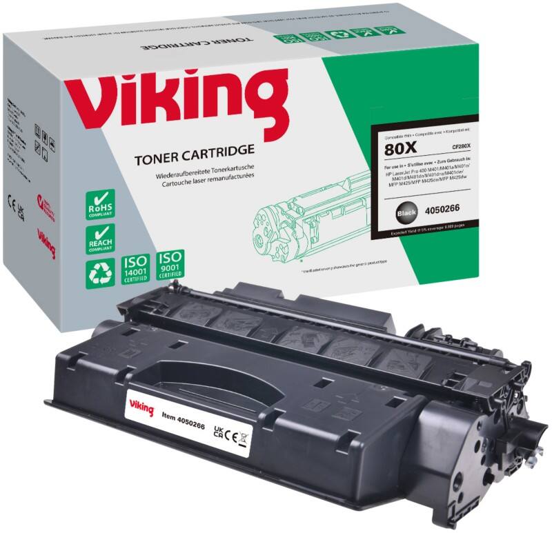 Viking 80X compatibele HP tonercartridge CF280X zwart