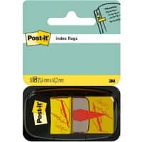 Post-it Indexen Sign Here 25,4 x 43,2 mm Geel 50 Strips