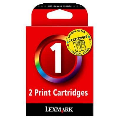 Lexmark 1 Origineel Inktcartridge 80D2955 Cyaan, magenta, geel Duopak 2 Stuks