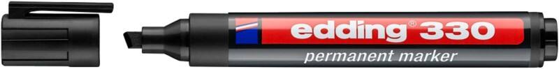 edding 330 Permanentmarker Breed Beitelpunt 1 - 5 mm Zwart Navulbaar Waterbestendig
