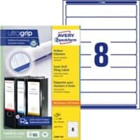 Avery Ordnerrugetiketten L6060-100 Helderwit A4 3,4 x 19,2 cm 100 Vellen à 8 Etiketten