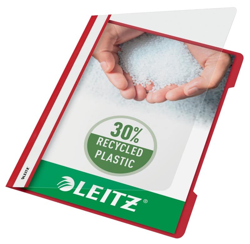Leitz Standaard plastic snelhechter 4191 A4 polypropyleen 60 vel rood