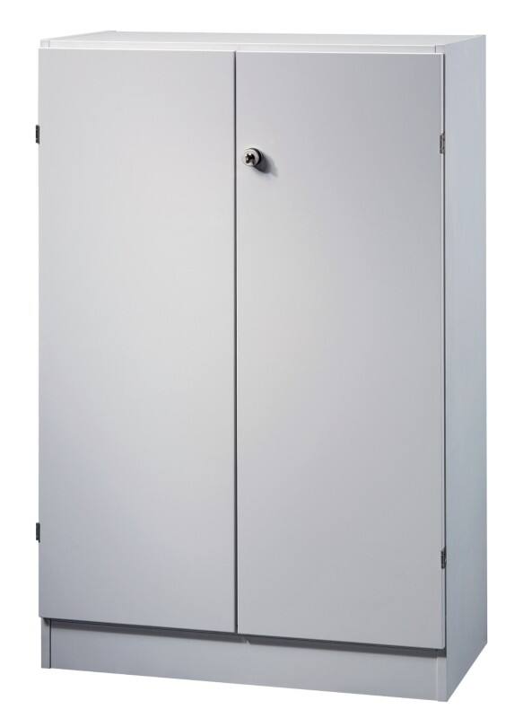 Hammerbacher Matrix Archiefkast MDF (Medium-density fibreboard), Spaanplaat 2 Planken Afsluitbaar 800 x 420 x 1.270 mm Grijs