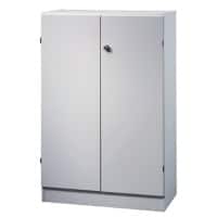 Hammerbacher Matrix Archiefkast MDF (Medium-density fibreboard), Spaanplaat 2 Planken Afsluitbaar 800 x 420 x 1.270 mm Grijs