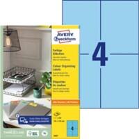 Avery Universal Etiketten 3457 Blauw Rechthoekig 400 Etiketten per Pak