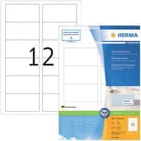 HERMA Etiketten 4666 Klevend A4 Wit 88,9 x 46,6 mm  100 Vellen à 12 Etiketten