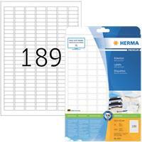 HERMA Multifunctionele etiketten 4333 Wit 25,4 x 10 mm 25 Vellen à 189 Etiketten