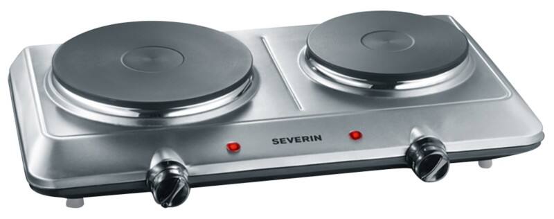 SEVERIN dubbele elektrische kookplaat rvs DK 1014 2500 W