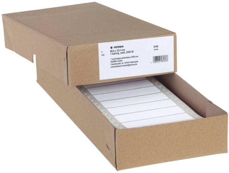 HERMA Etiketten 8160 Klevend Wit 88,9 x 23 mm  2000 Stuks