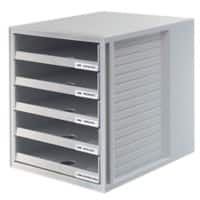 HAN Ladesysteem Kunststof, PS (Polystyreen) Grijs 5 Lades 27,5 x 33 x 32 cm