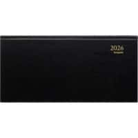 Brepols Breprint Lima Zakagenda 2026 1 Week per 2 pagina's Duits, Engels, Frans, Italiaans, Nederlands, Spaans Zwart 0,074,1255,01,6,0