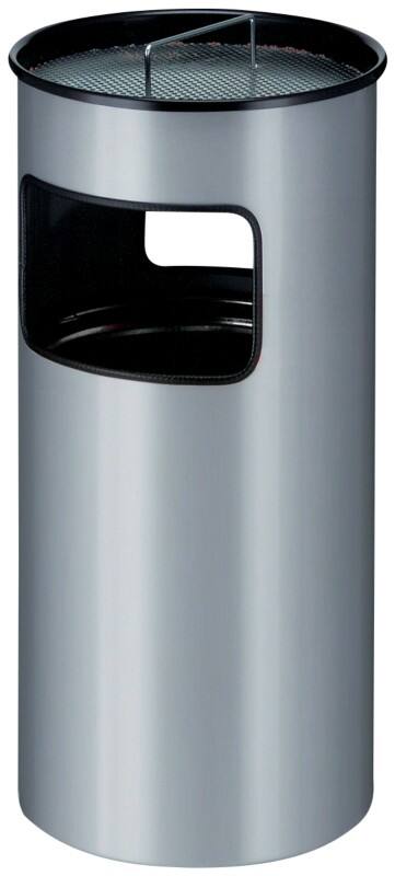 Vepa Bins Prullenbak met asbak 50 l 32 x 69 cm Zilver