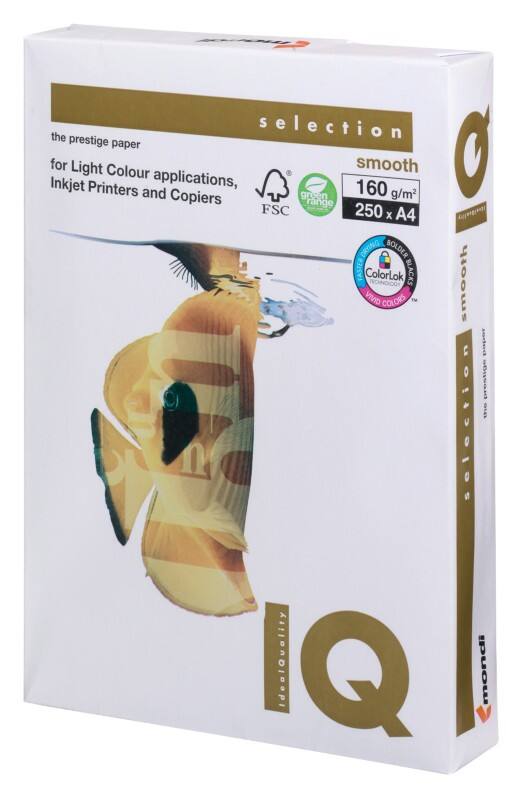 IQ A4 Kopieerpapier Wit 160 g/m² Glad 250 Vellen