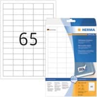 HERMA Etiketten 4212 Klevend A4 Wit 38,1 x 21,2 mm  25 Vellen à 65 Etiketten