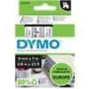 Dymo D1 S0720670 / 40910 Authentiek Labeltape Zelfklevend Zwart op transparant 9 mm x 7m