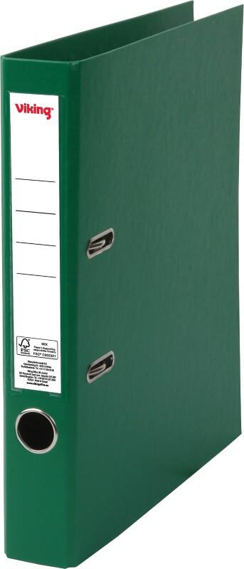 Viking Smal Ordner A4 50 mm Donkergroen 2 Ringen Karton, PP (Polypropeen) Mat Staand