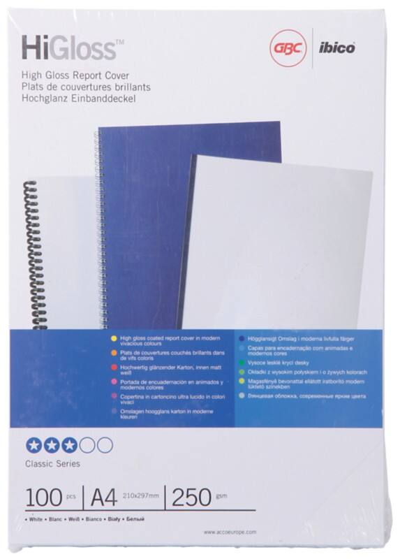 GBC Inbindkaft PolyOpaque A4 300 micron PP (Polypropeen) Zwart 100 Stuks