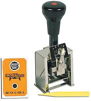 REINER Reiner B4 Nummer stempel Zwart