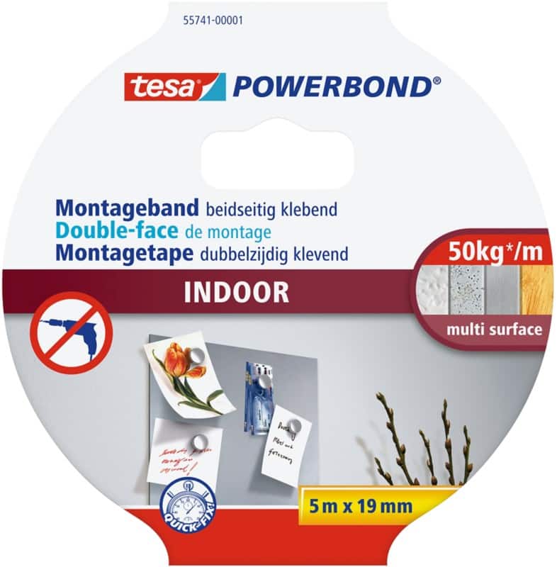 tesa Montagetape Powerbond Oranje 19 mm (B) x 5 m (L) PE (Polyetheen)