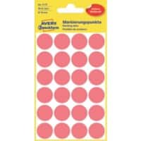 Avery Markeringspunten 3172 Klevend Speciaal Helderrood 18 x 18 mm 4 Vellen à 24 Etiketten