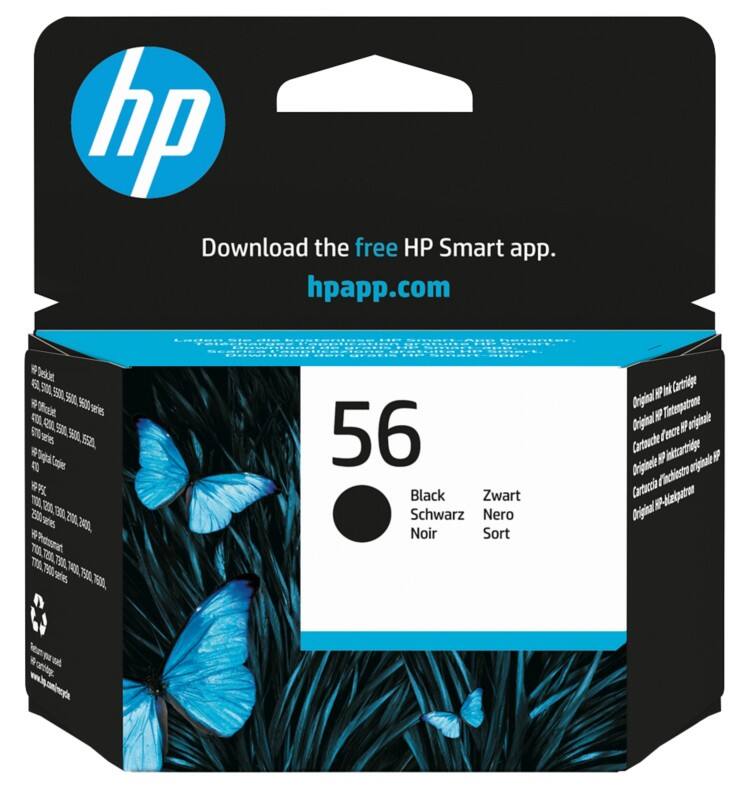 HP 56 originele inktcartridge C6656AE zwart