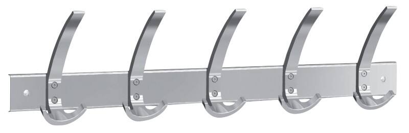 Kerkmann Wandkapstok 5 Haakjes Aluminium