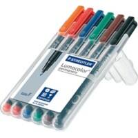 STAEDTLER 318 WP6 Permanente OHP marker Ronde punt Kleurenassortiment 6 Stuks