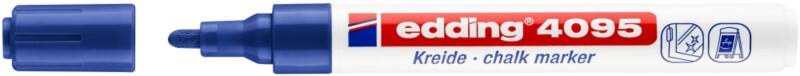 edding 4095 Krijtmarker Ronde punt 2 - 3 mm Blauw
