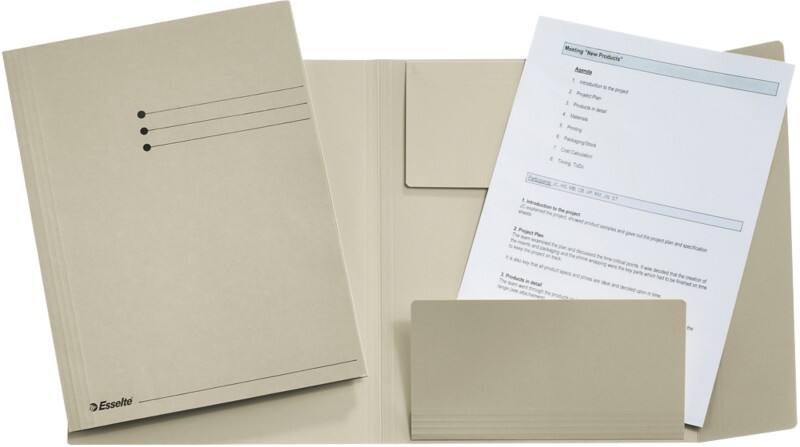 Esselte Manilla 3-Flap Map 1033307 A4 Grijs Gerecycled Karton 250 Vel 24 x 31,8 x 2 cm 50 Stuks