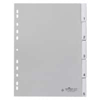 DURABLE 1 tot 5 Tabbladen A4 Grijs 5 tabs PP (Polypropeen) 11 Gaten 6440