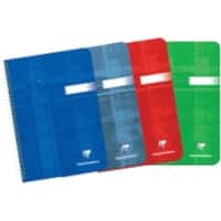Clairefontaine A5 Spiraalschrift Kleurenassortiment Gelamineerde kartonnen kaft Geruit 90 Vellen