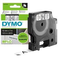 DYMO D1 Etiketteertape Authentiek 45013 S0720530 Zelfklevend Zwart op Wit 12 mm x 7 m