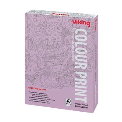 Viking Colour Print A4 Kopieerpapier 160 g/m² glad wit 250 vellen