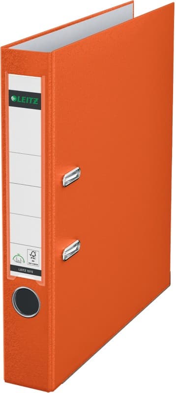 Leitz 180° Smal Ordner A4 52 mm Oranje 2 Ringen 1015 Kunststof Glad Staand