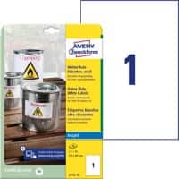 AVERY Zweckform Waterbestendige folie-etiketten J4775-10 Wit 210 x 297 mm Pak van 10 van 1 Etiket