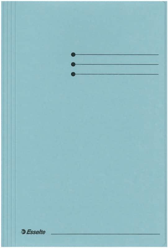 Esselte Manilla 3-Flap Map 1032302 Foolscap Blauw Gerecycled Karton 250 Vel 23,3 x 35 x 2 cm 50 Stuks