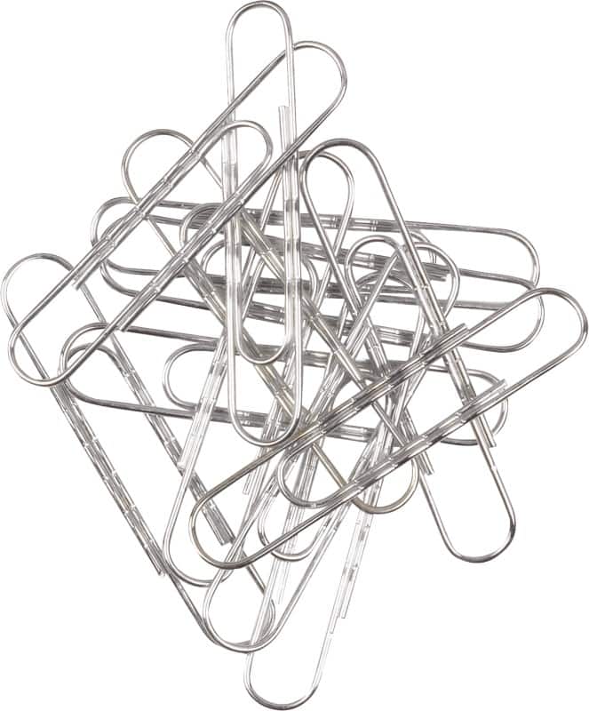 Viking Paperclips Golvend 75 mm Zilver Gegalvaniseerd staal 100 Stuks