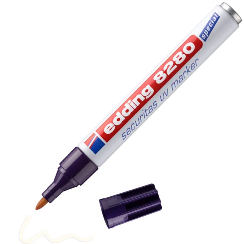 edding Securitas UV 8280 Niet-permanent Marker Transparant Medium Ronde punt 3 mm 100% Gerecycled