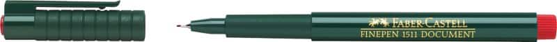 Faber-Castell Finepen Fineliner 0,4 mm Naaldpunt Rood 1511