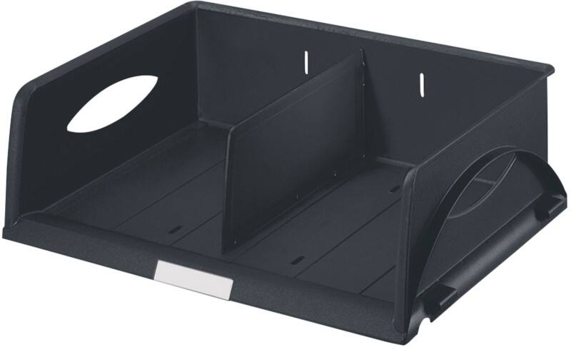 Leitz Sorty Sorteerbakje met dwars verdeelschot Zwart A4 Polystyreen 40,5 x 30 x 12,5 cm