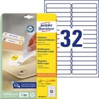 Avery Stick&Lift Verwijderbare Etiketten L6031REV-25 Wit 96 x 16,9 mm 25 Vellen met 32 Etiketten