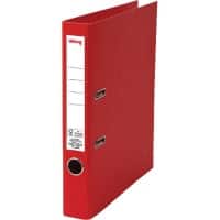Viking Smal Ordner A4 50 mm Rood 2 Ringen Karton, PP (Polypropeen) Mat Staand