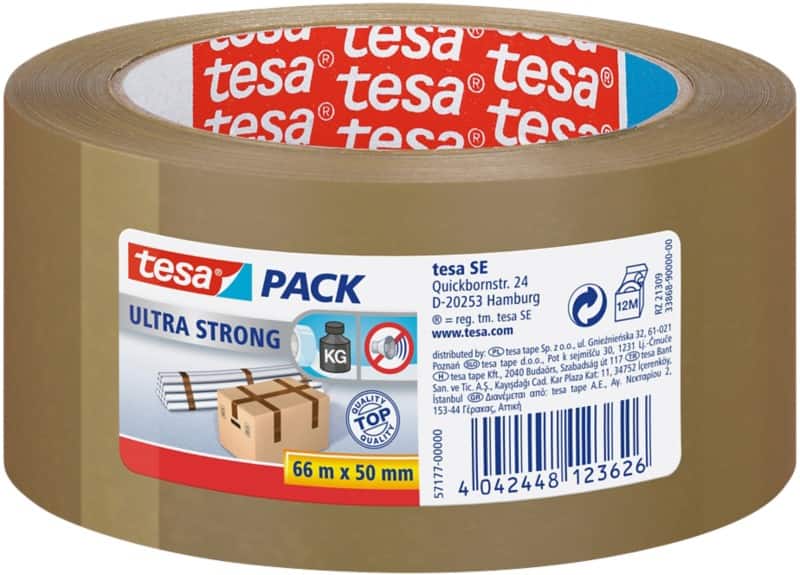tesapack Inpaktape 4124 Ultra Strong 50 mm x 66 m Bruin
