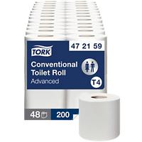 Tork Toiletpapier T4 Advanced 2-laags 48 Rollen à 200 Vellen