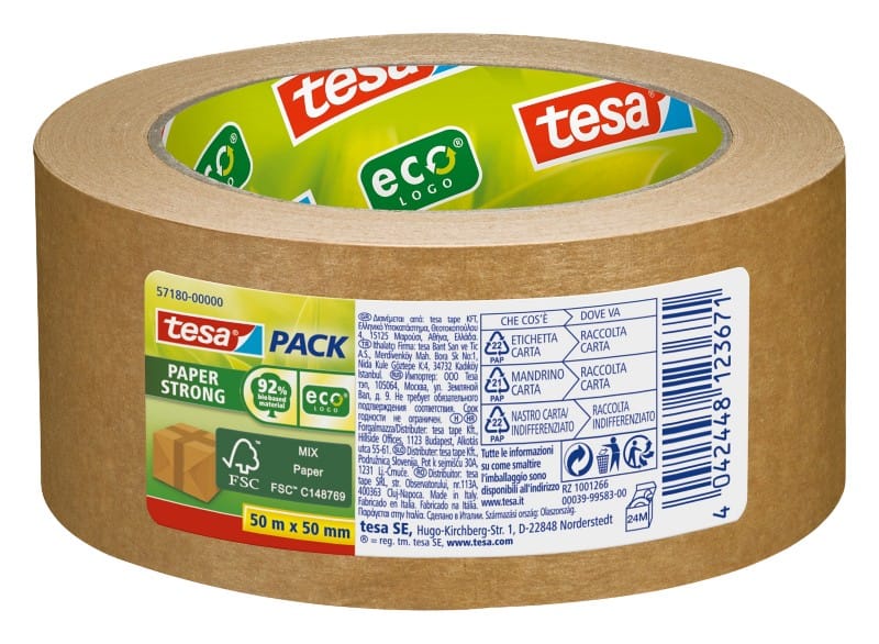 tesa Verpakkingstape tesapack Paper Strong Bruin 50 mm (B) x 50 m (L) Papier