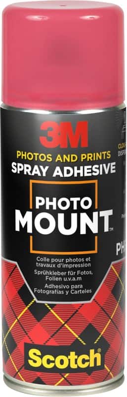 3M Scotch PhotoMount Lijmspray Transparant Permanent na droging 400 ml