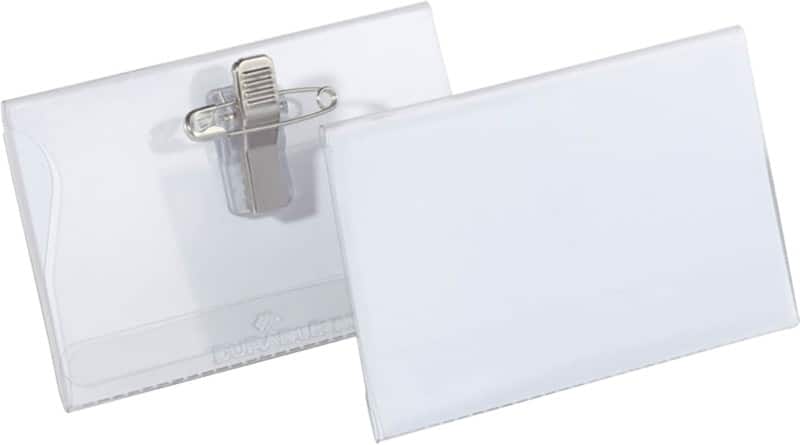 DURABLE Standaard Naambadge met Combiklem 8101-19 9 x 5,6 cm 50 Stuks