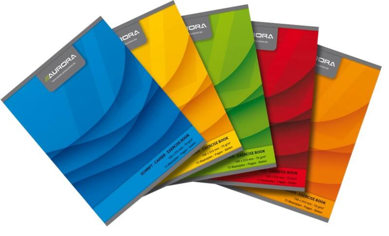 AURORA Schrift Gelinieerd A5 210 x 148 mm 36 vel Assorti