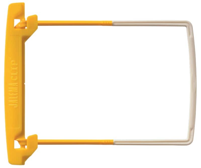 Djois JalemaClip Archiefbeugels Geel, wit Kunststof Niet Klevend 20 (B) x 6,5 (H) cm 100 Stuks