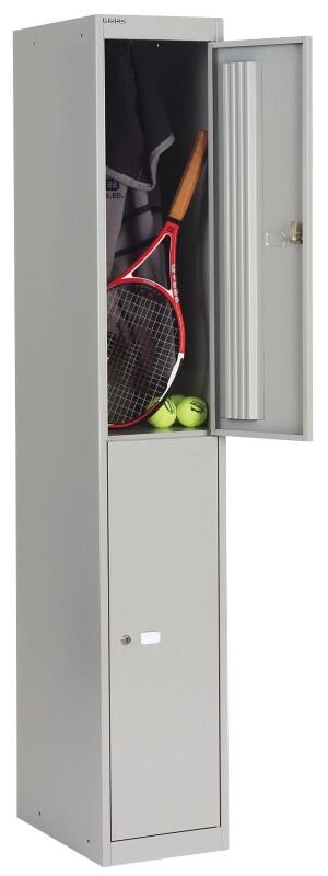 Bisley Staal Garderobekast 2 Deuren 1 kluis Sleutel 305 x 457 x 1.802 mm Grijs